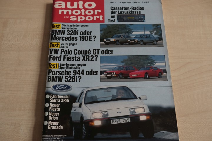 Deckblatt Auto Motor und Sport (07/1983)
